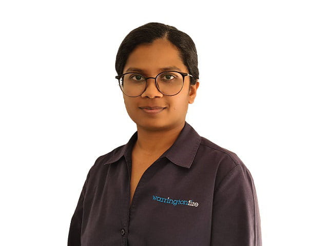 Namrata Moharana is a Warringtonfire senior fire safety consultant 